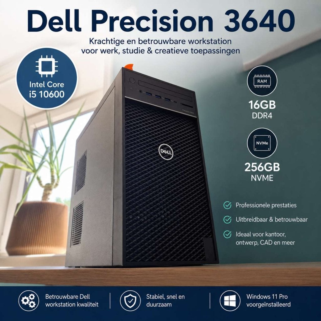 DELL PRECISION 3640 | i5 10600, 16GB DDR4, 256GB NVME | Stil