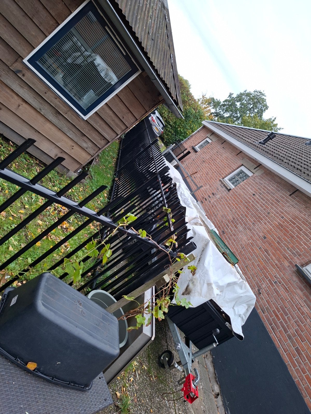 16 Heras hekken en palen, zwart, zware kwaliteit, Ophalen, Gebruikt, Aluminium, Spijlenhekwerk
