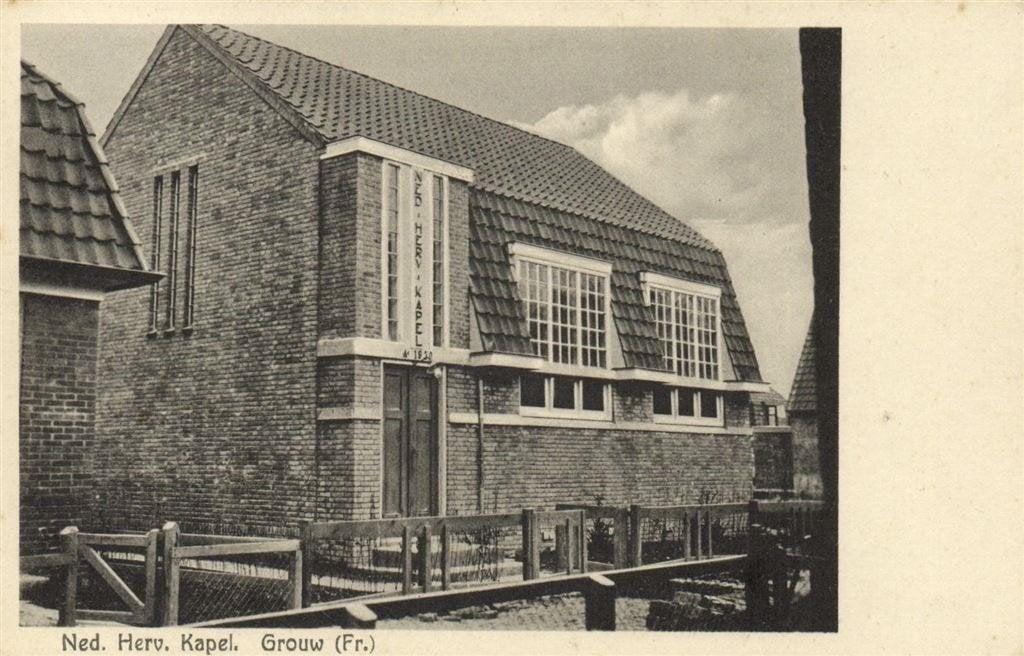 Ned. Herv. Kapel. - Grouw [Fr.] - 1938 gelopen, Verzenden, 1920 tot 1940, Gelopen, Friesland