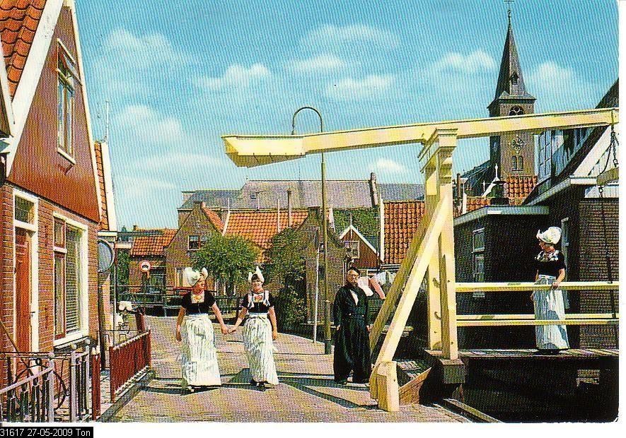 Ansichtkaart	Volendam	Klederdracht, Verzenden, 1960 tot 1980, Gelopen, Noord-Holland