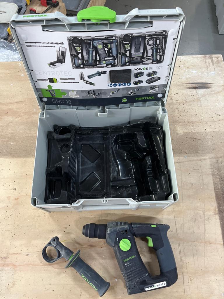 Festool BHC 18 Accu Boorhamer - Zo goed als nieuw, Boor- en/of Breekhamer, Ophalen of Verzenden, Zo goed als nieuw, Minder dan 400 watt