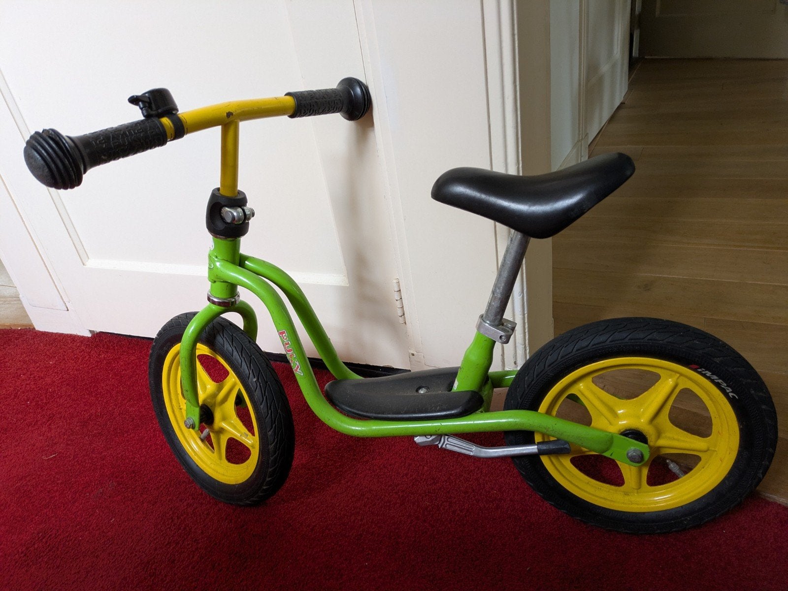 Puky loopfietsje groen/geel, Ophalen of Verzenden, Gebruikt, Minder dan 16 inch, Puky