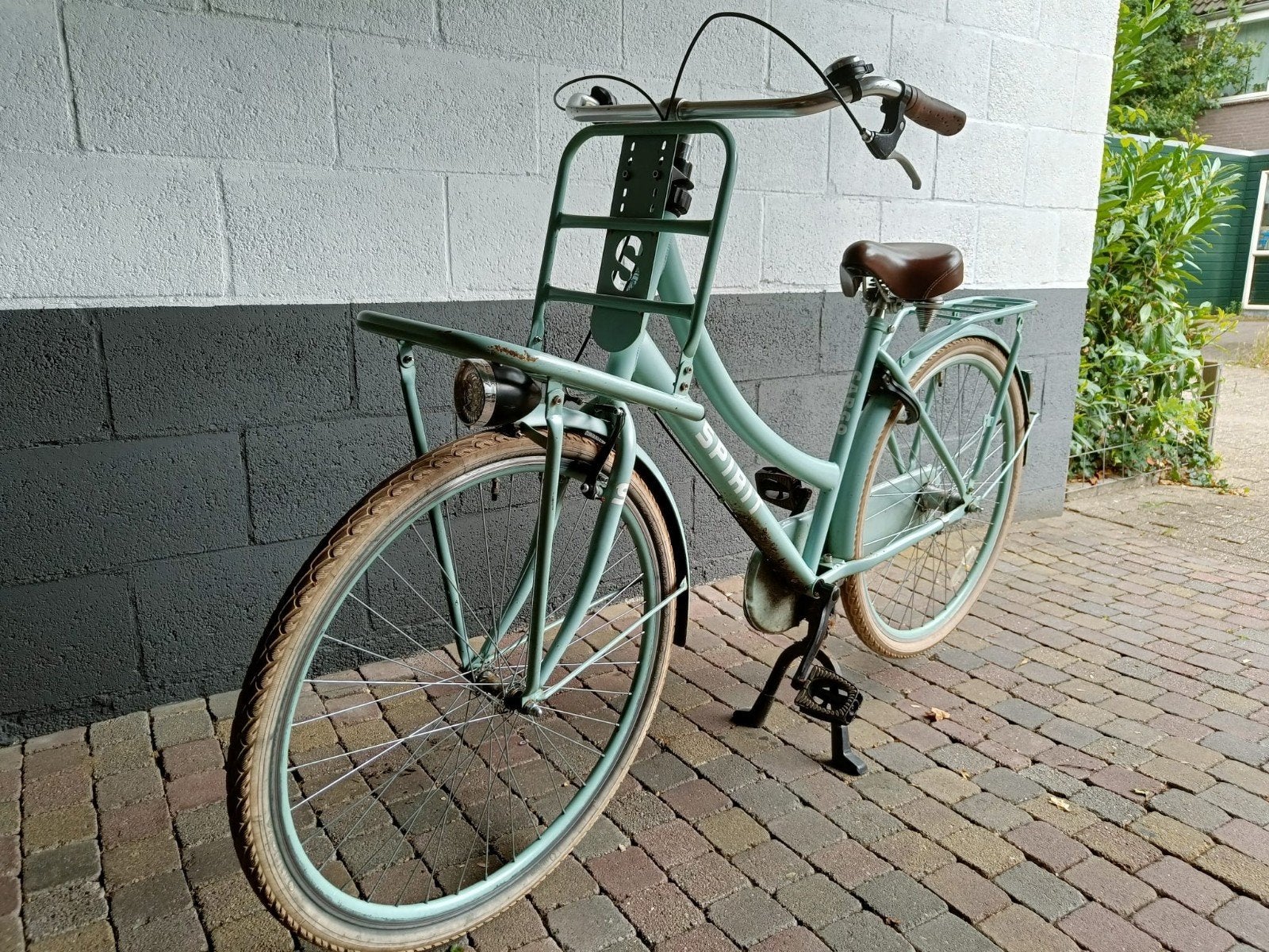 Spirit Cargofiets Dames - Lichtblauw - Gebruikt, Fietsen en Brommers, Fietsen | Dames | Damesfietsen, Terugtraprem, Gebruikt, 50 tot 53 cm
