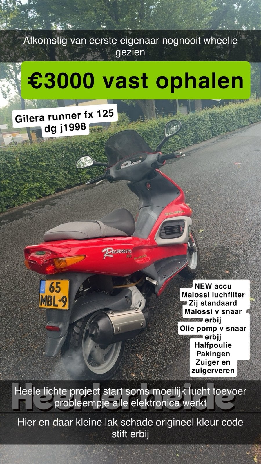 Gilera runner fx 125cc A1, Motoren, Scooter, Bedrijf, 125 cc, Automaat