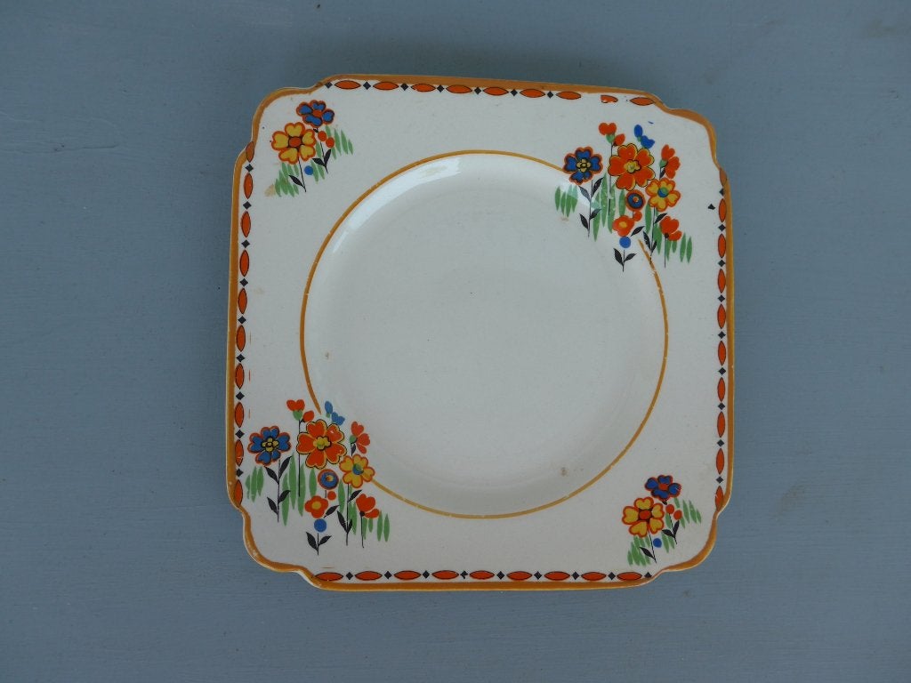 vooroorlogs gebaksbordje, Gebruikt, Overige merken, Vintage, Ophalen of Verzenden