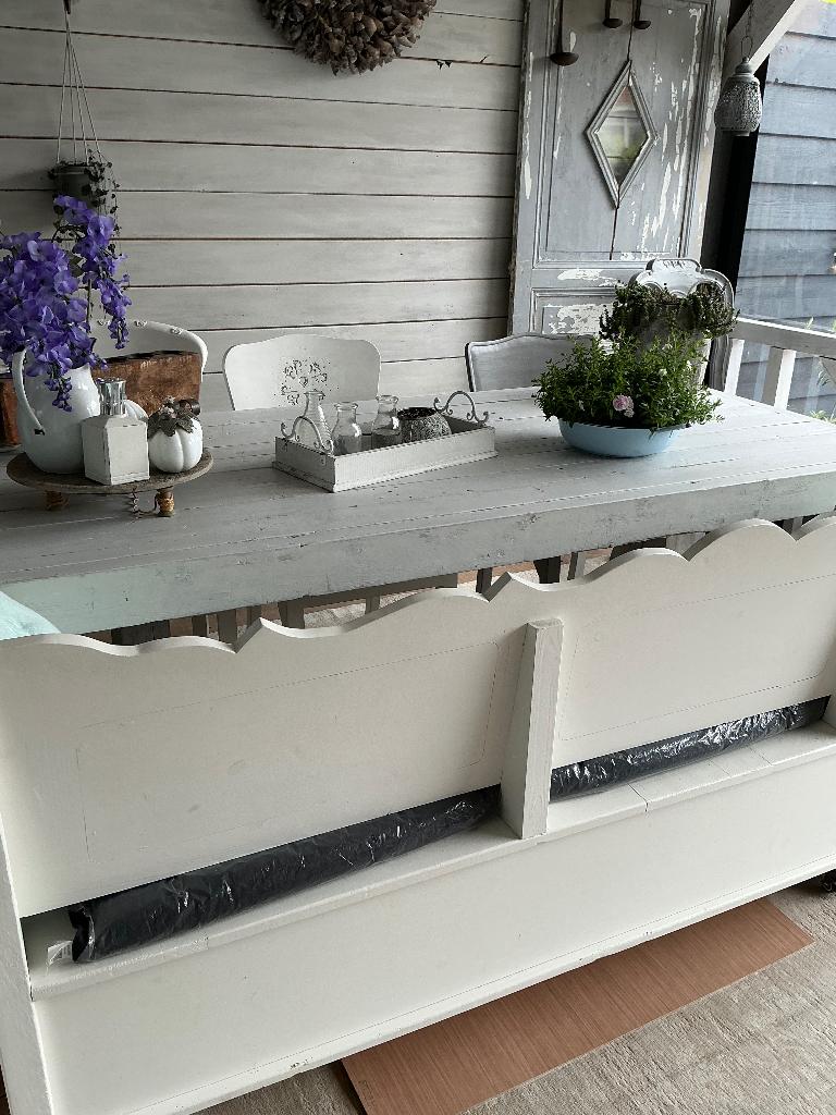 Tuin/veranda tafel, Ophalen, Gebruikt, Rechthoekig, Hout