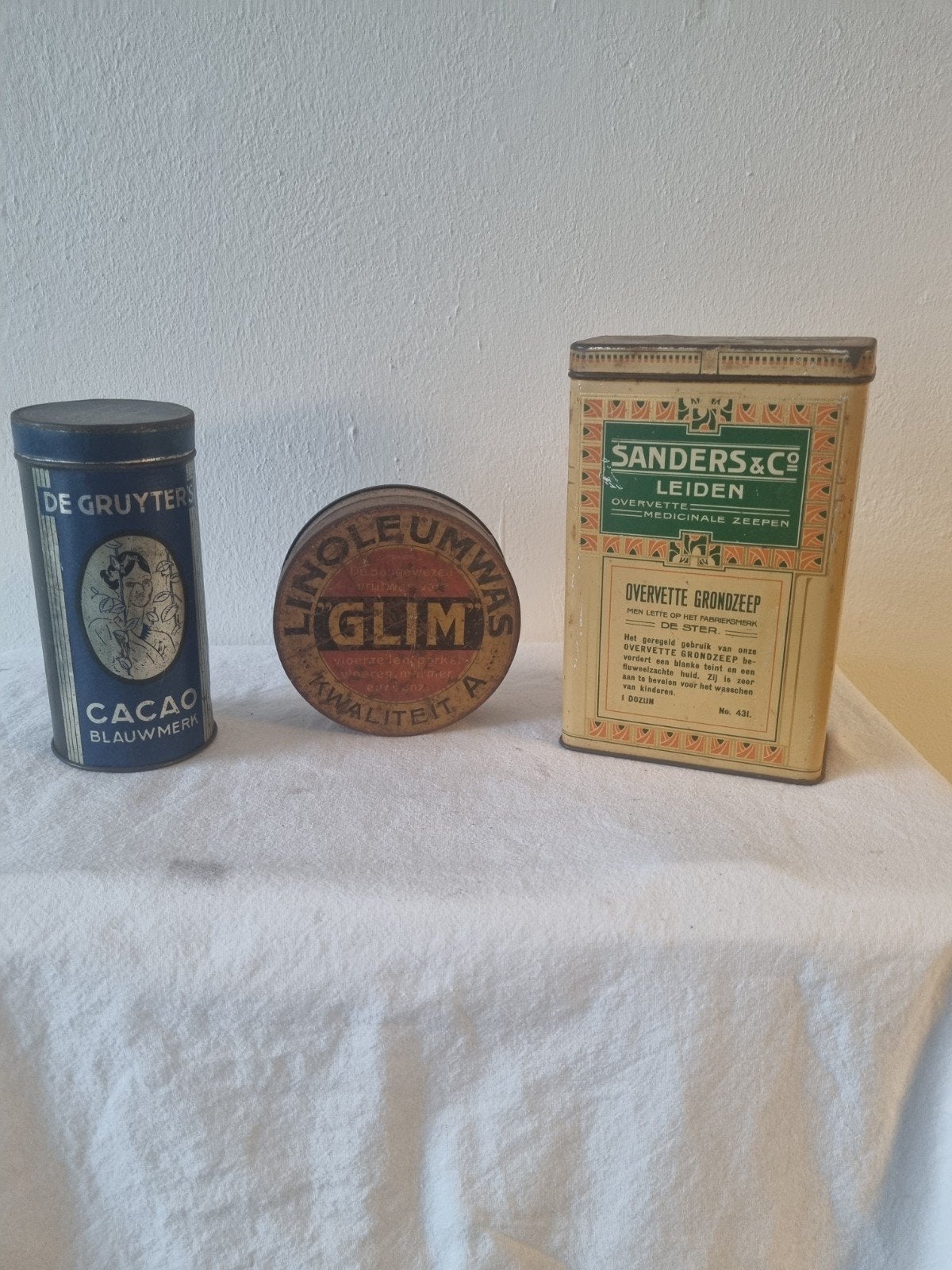 Vintage blikken: De Gruyter, Glim, Sanders & Co, Ophalen of Verzenden, Gebruikt, Overige, Overige merken