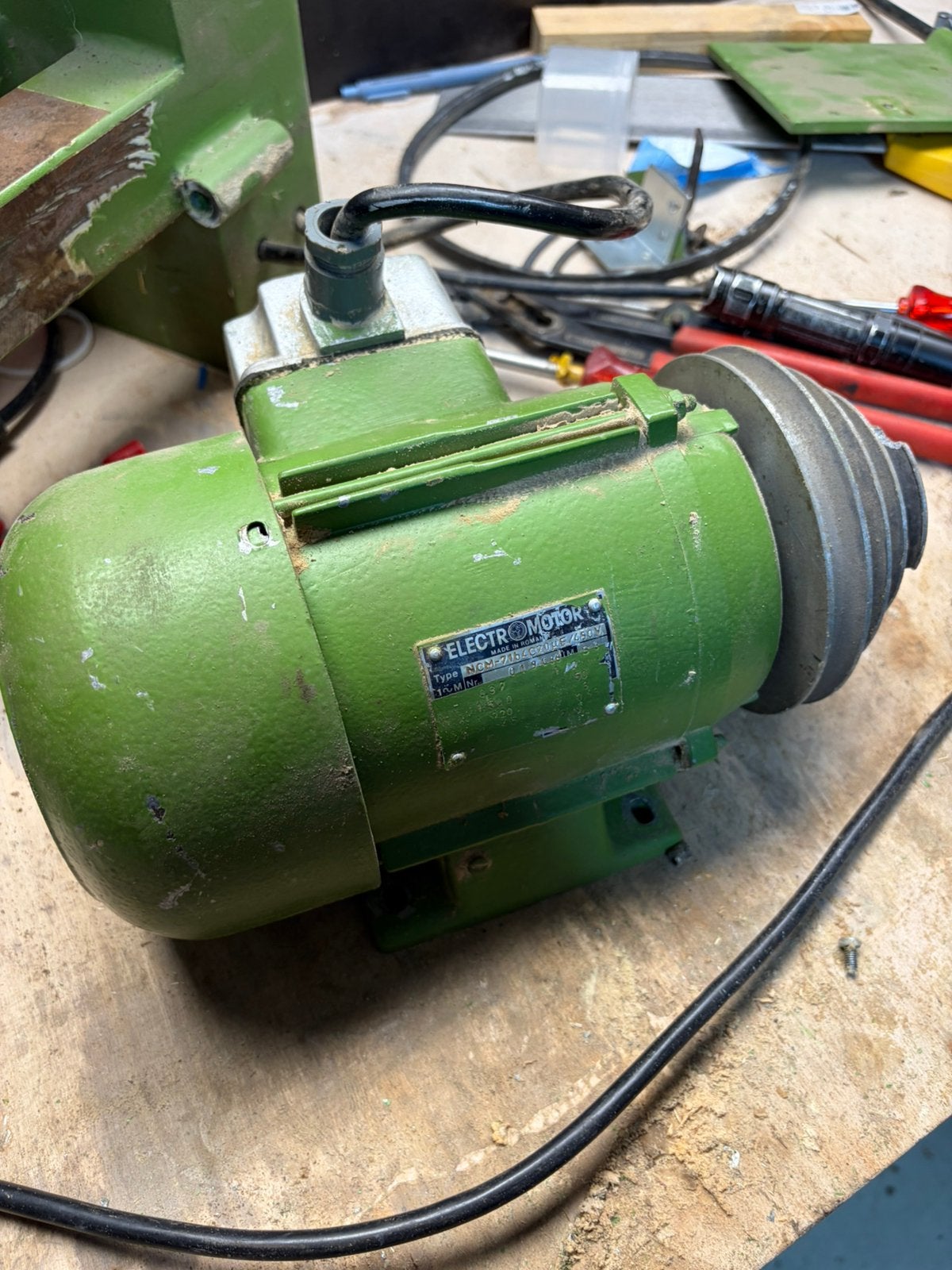 Electro motor. EtM, Ophalen, Gebruikt, Houtdraaibank, 500 tot 1000 mm