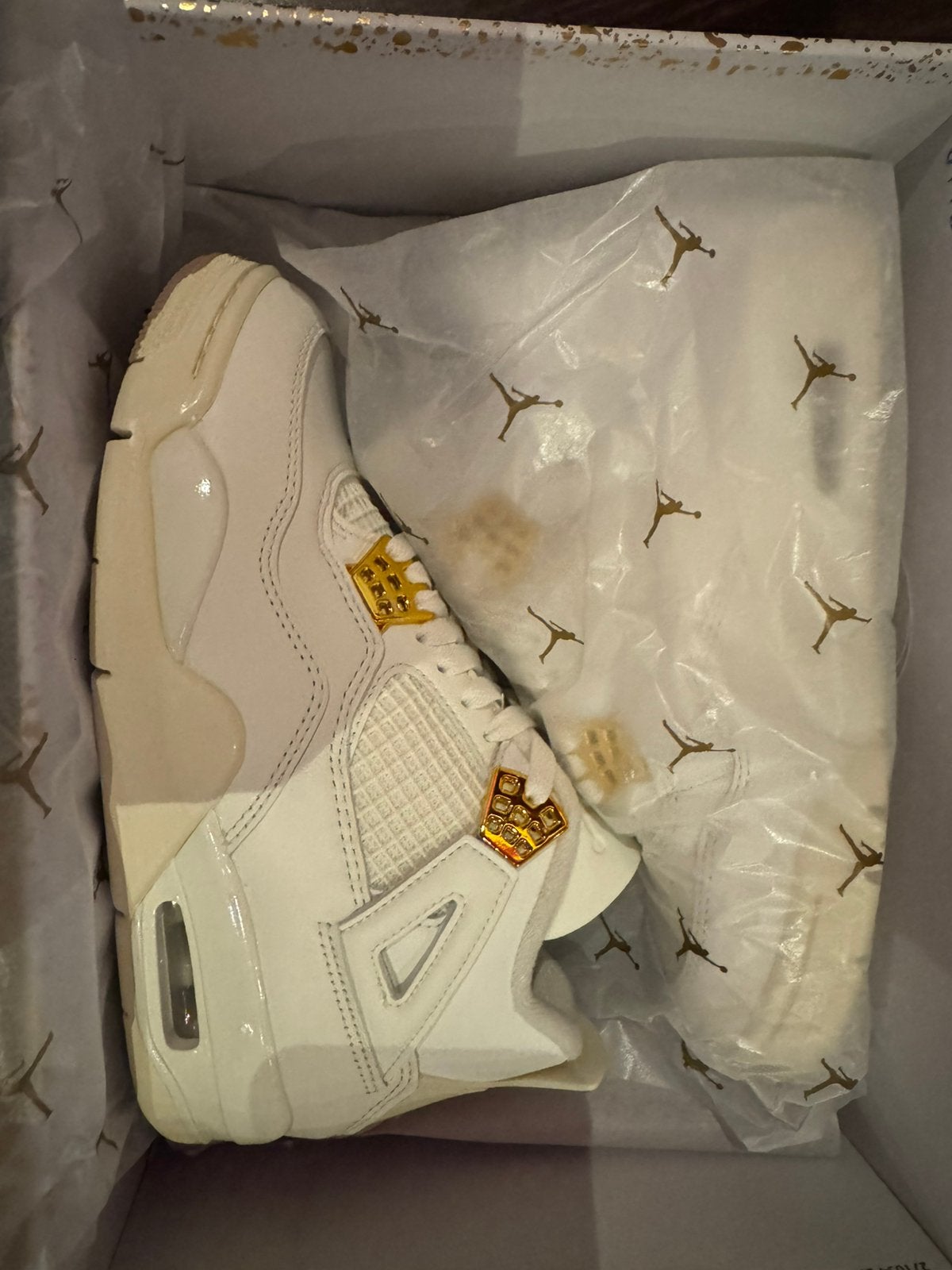 Air Jordan 4 Metallic Gold | EU 37.5 | NIEUW! ONGEDRAGEN!, Ophalen of Verzenden, Nieuw, Wit, Sneakers of Gympen