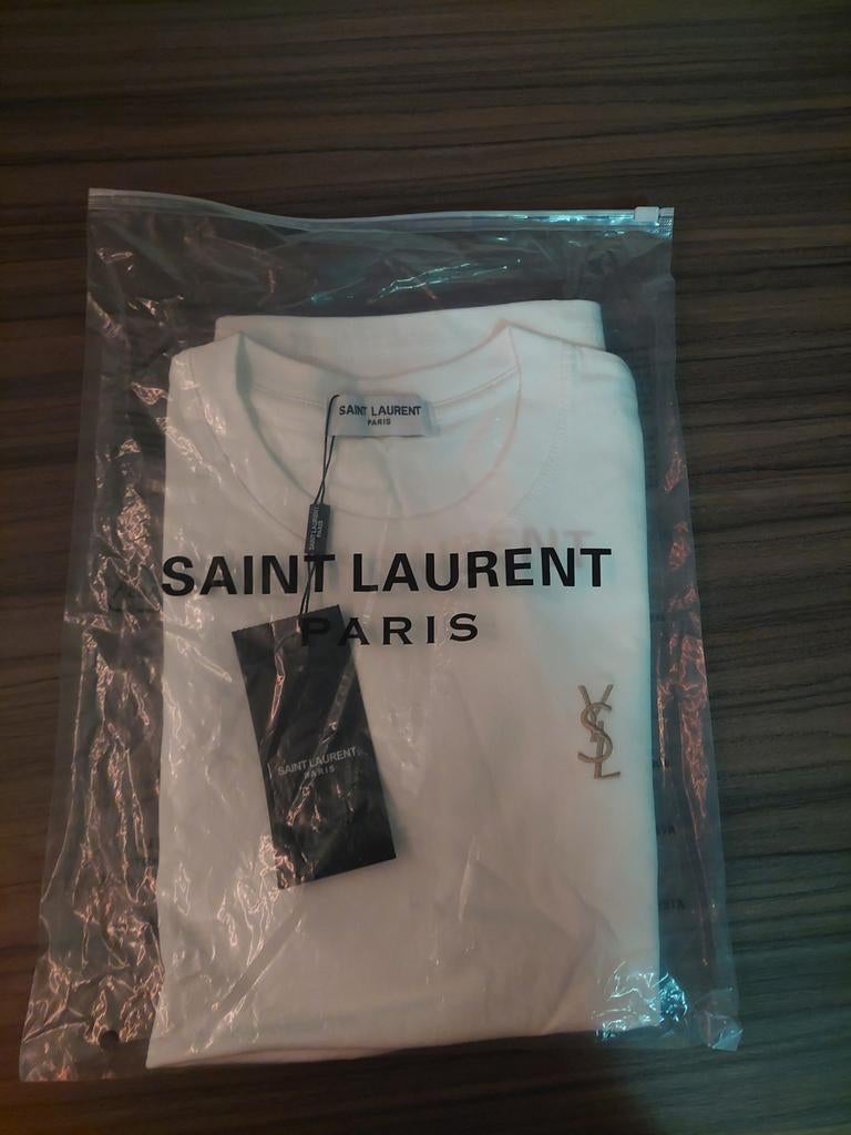 Nieuw Saint Laurent T-shirt met merklogo - Wit, Verzenden, Nieuw, Wit, Saint Laurent