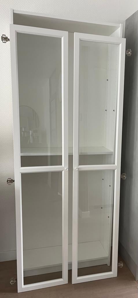 IKEA Billy Boekenkast met Oxberg Glazen Deuren, Ophalen, Gebruikt, 200 cm of meer, 50 tot 100 cm