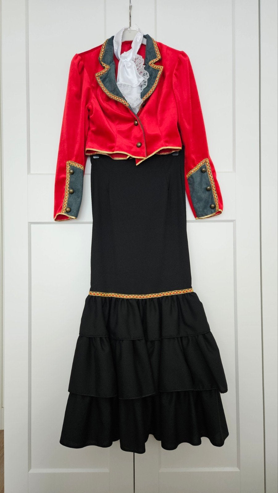 Flamenco rok met jasje, Kleding | Dames, Carnavalskleding en Feestkleding, Ophalen of Verzenden, Zo goed als nieuw, Maat 38/40 (M)