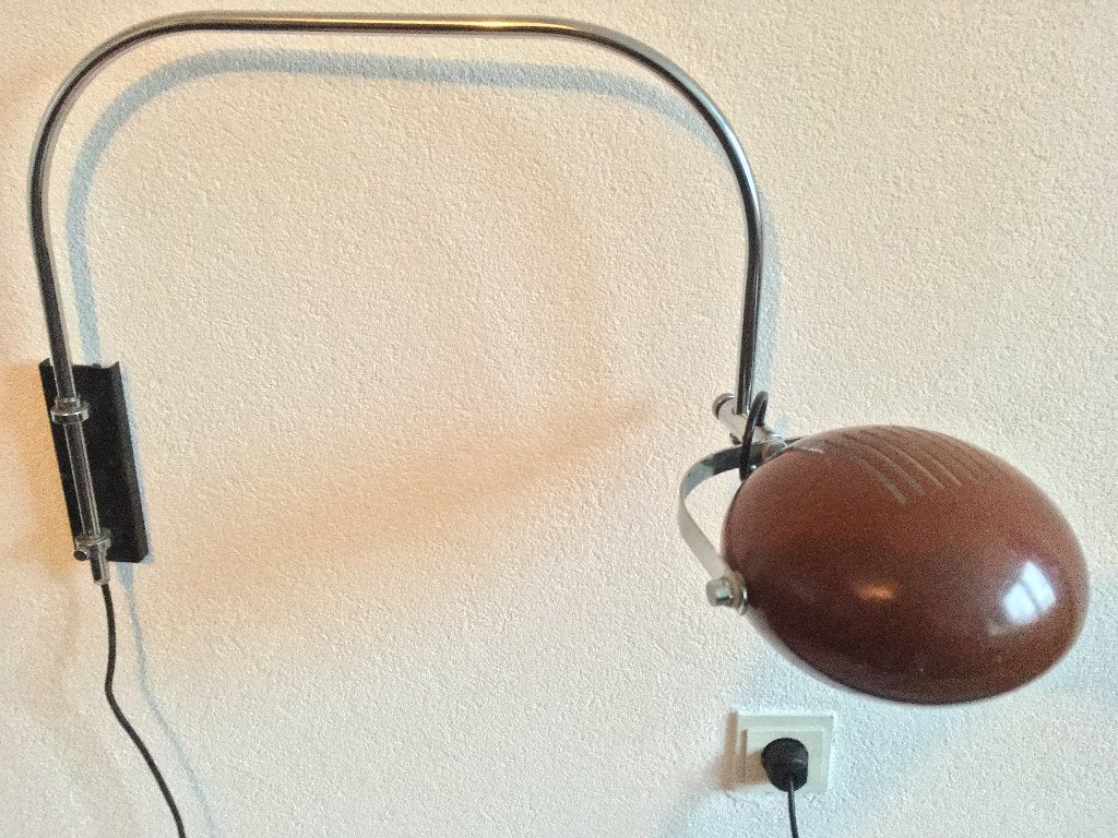 Herda wand lamp, Huis en Inrichting, Lampen | Wandlampen, Ophalen, Gebruikt, Bruin, E27 (groot)