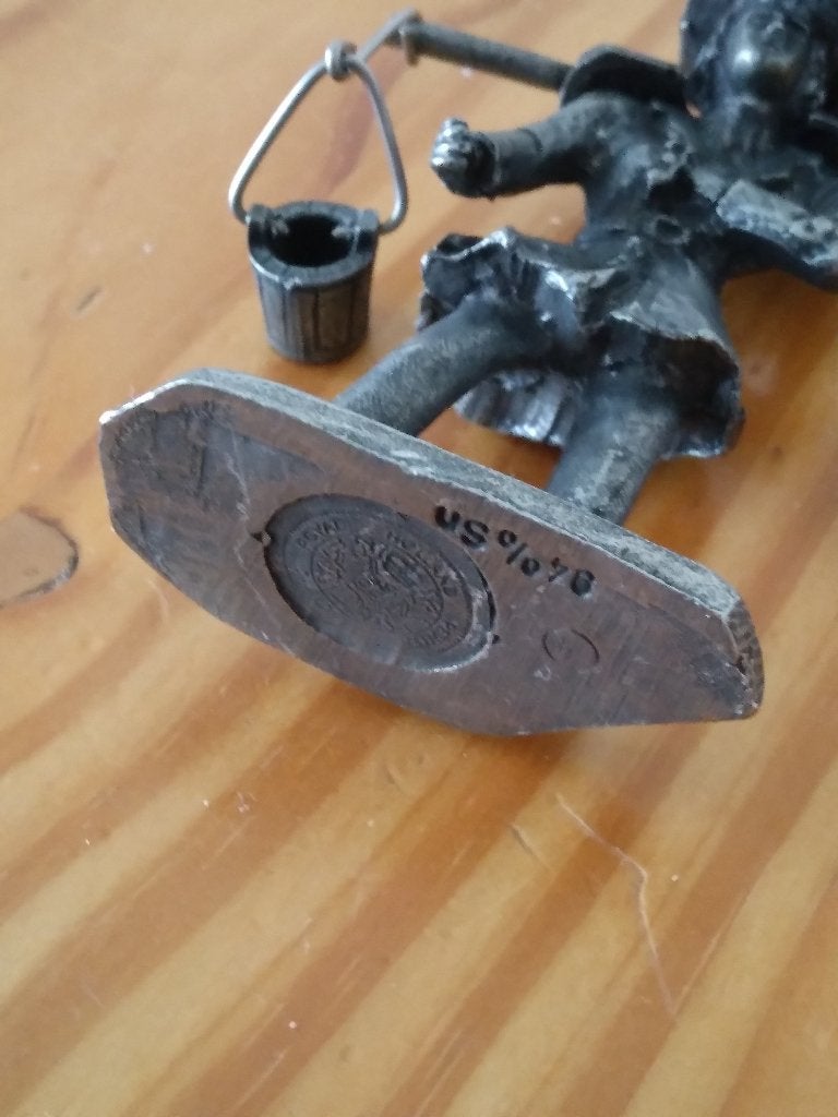 tin waterdrager 94%sn tin 7,5 cm hoog, Antiek en Kunst, Ophalen of Verzenden