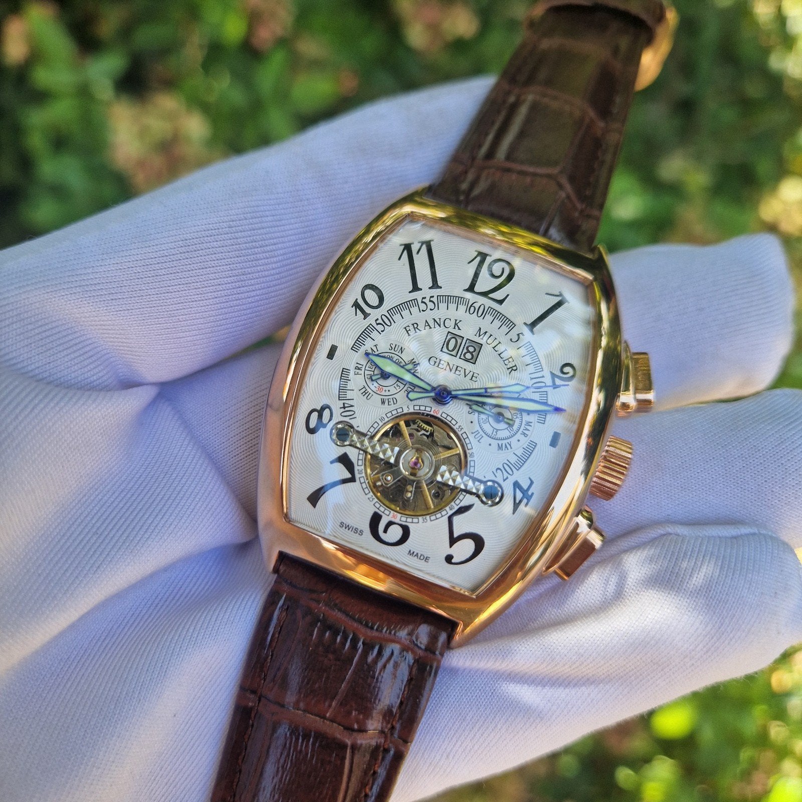 Mooi horloge met gekke tekens, Ophalen of Verzenden, Bruin, Jongen of Meisje