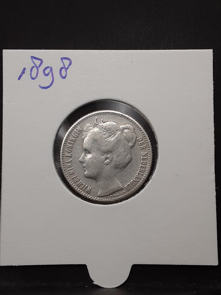 1/2 gulden 1898 Koningin Wilhelmina, ½ gulden, Verzenden, Zilver, Koningin Wilhelmina