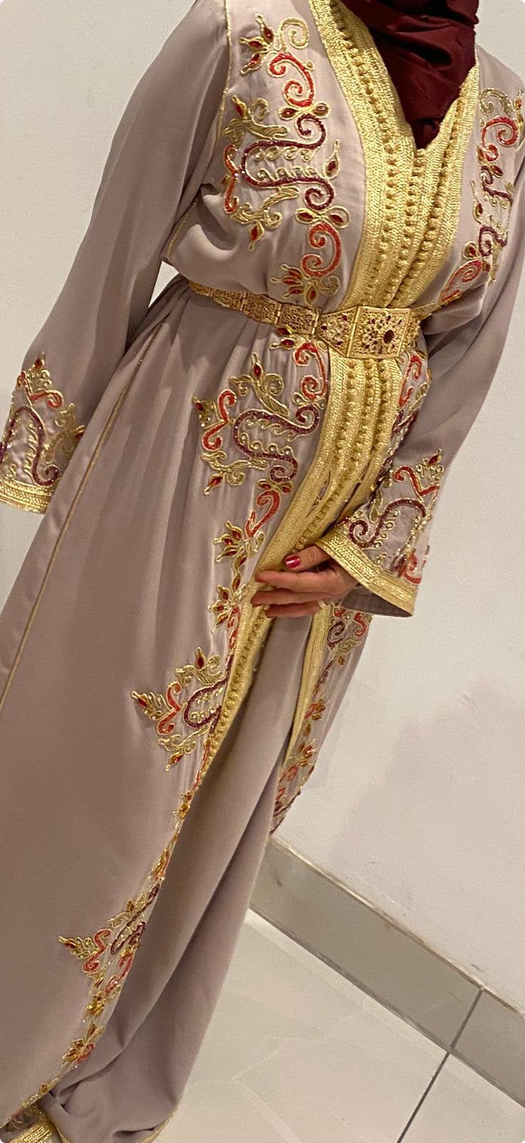 Marokkaanse jurken zgan, Kleding | Dames, Ophalen of Verzenden, Zo goed als nieuw, Beige, Onder de knie