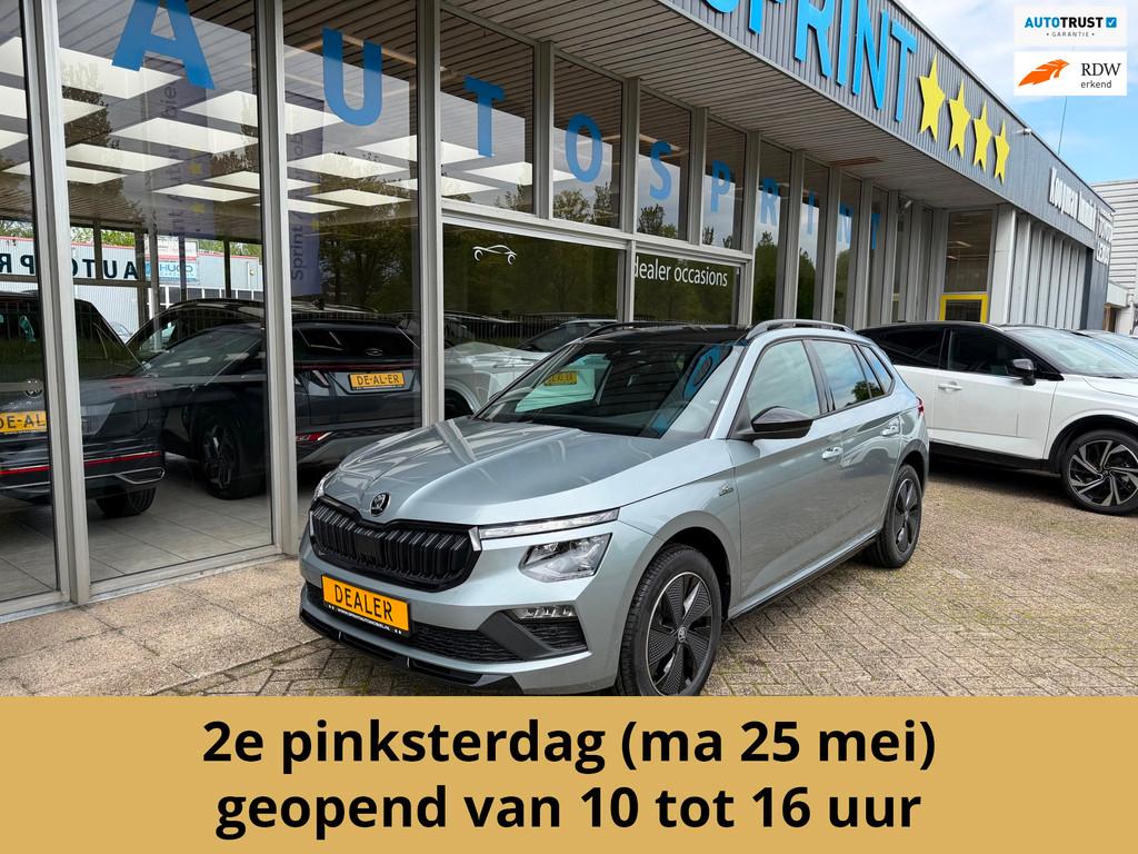 Skoda Kamiq 1.5 TSI Monte Carlo150PK PANO , ELEKTRISCHE ACHT, Stof, Gebruikt, Zwart, 150 pk