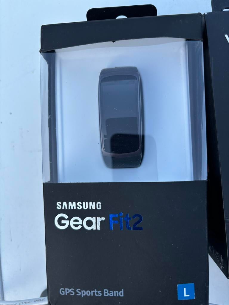 Samsung Gear Fit2 GPS Sports Band - Zwart (Maat L), Afstand, Zwart, Ophalen of Verzenden, Zo goed als nieuw