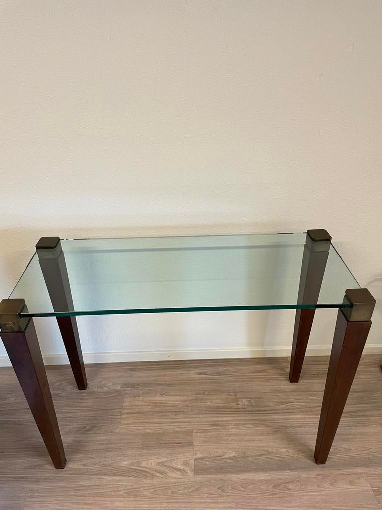 Peter Ghyczy  T56 sidetable kersenhout glazen blad, Ophalen