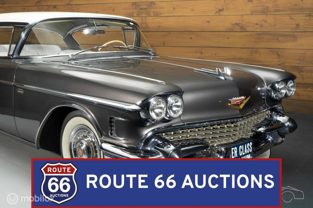 Cadillac Series 62 Coupe de Ville | 1958 | Route 66 Auctions, Auto's, Cadillac, Overige carrosserieën, Zwart, Bedrijf