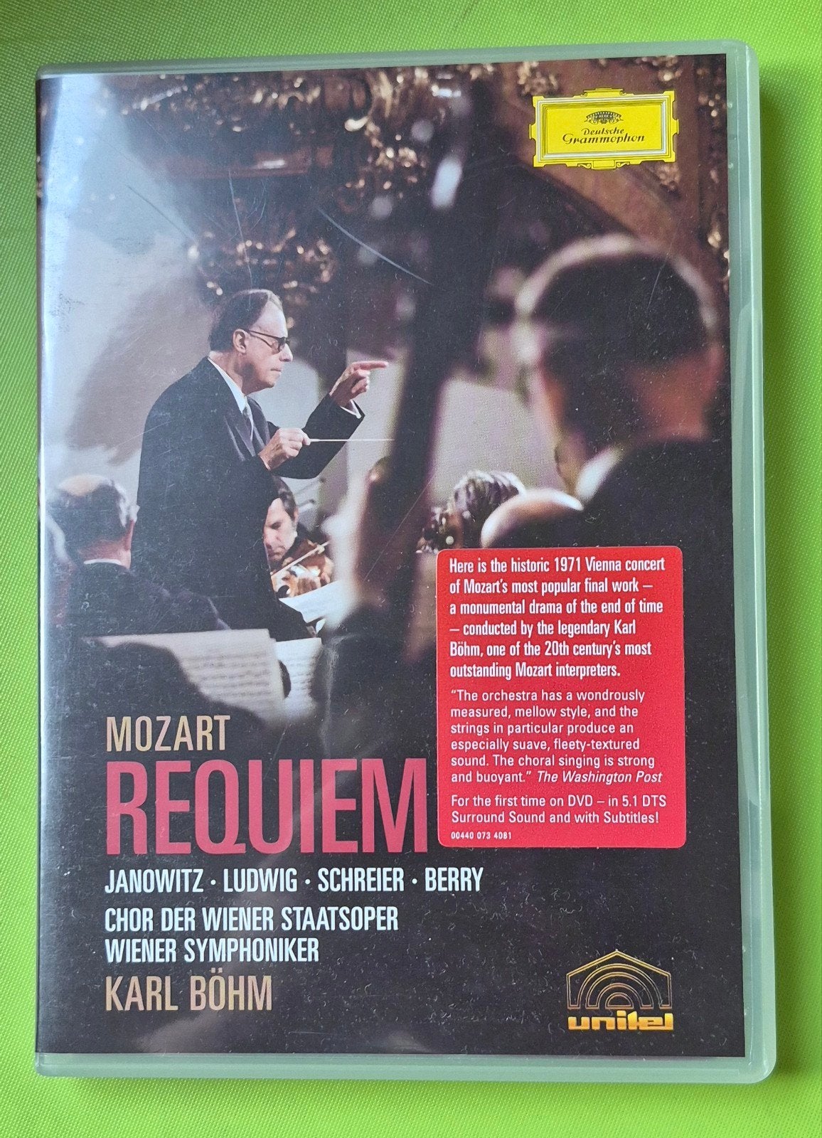 Mozart Requiem K. 626 - Karl Böhm DVD, Ophalen of Verzenden, Classicisme, Zo goed als nieuw, Vocaal