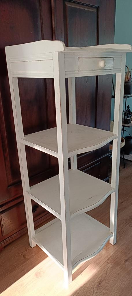 Whitewash houten kastje met laatje, Ophalen of Verzenden, Gebruikt