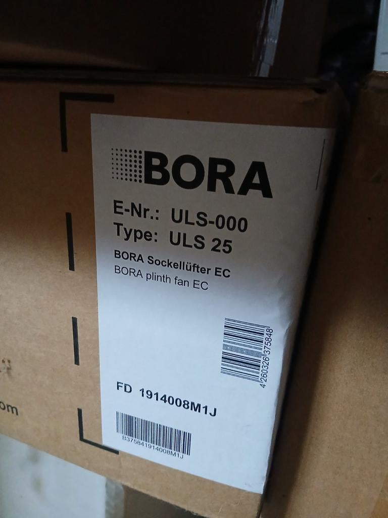 BORA ULS 25 Plintventilator EC - Nieuw in doos, Ophalen of Verzenden, Nieuw, Overige