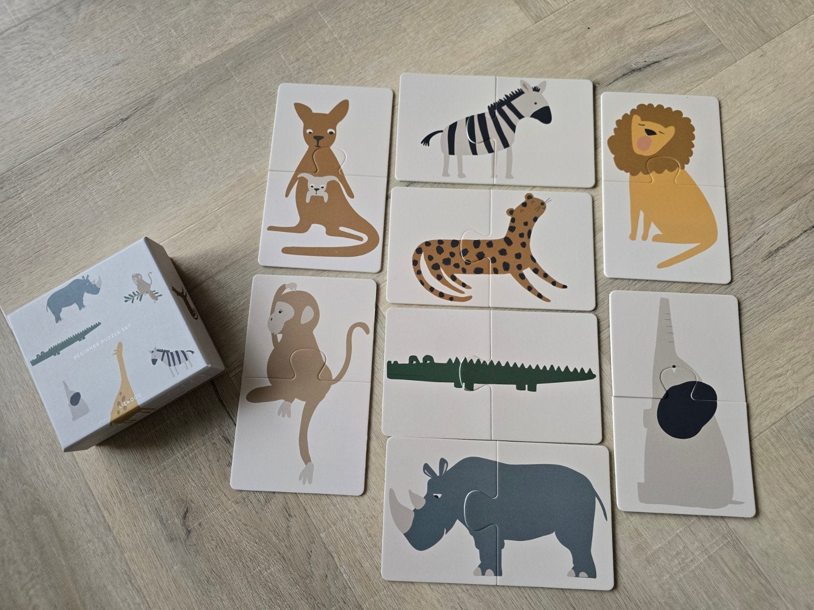 Mooie dierenpuzzel van Liewood - puzzels, Ophalen of Verzenden, Minder dan 10 stukjes, Zo goed als nieuw, 6 maanden tot 2 jaar