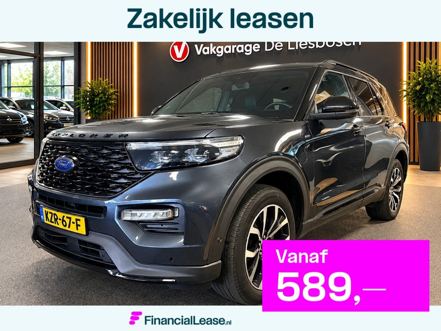 Ford EXPLORER 3.0 V6 EcoBoost PHEV ST-Line 7persoons / panor, Automaat, Gebruikt, Leder, Bedrijf