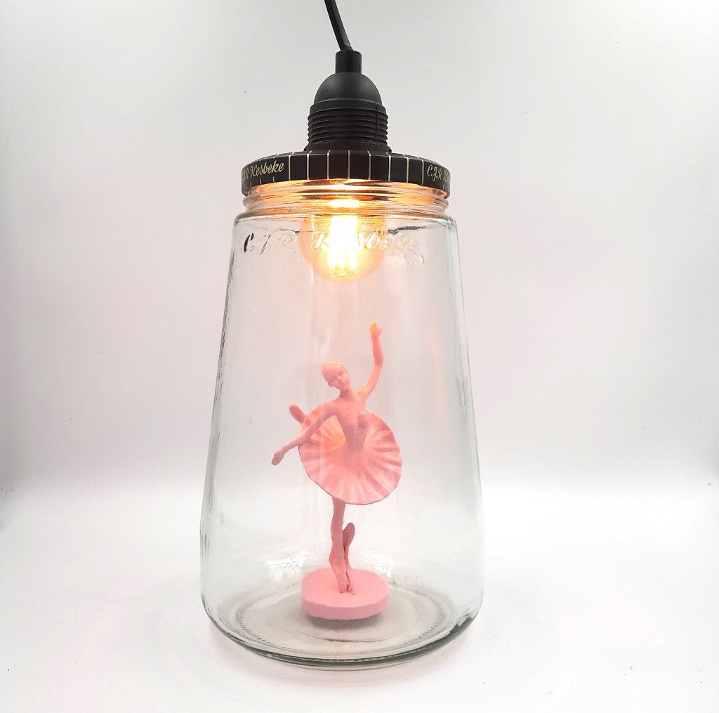 Kinderkamerlamp Ballet | Kesbekelamp Ballerina | Roze lamp, Ophalen of Verzenden, Lamp