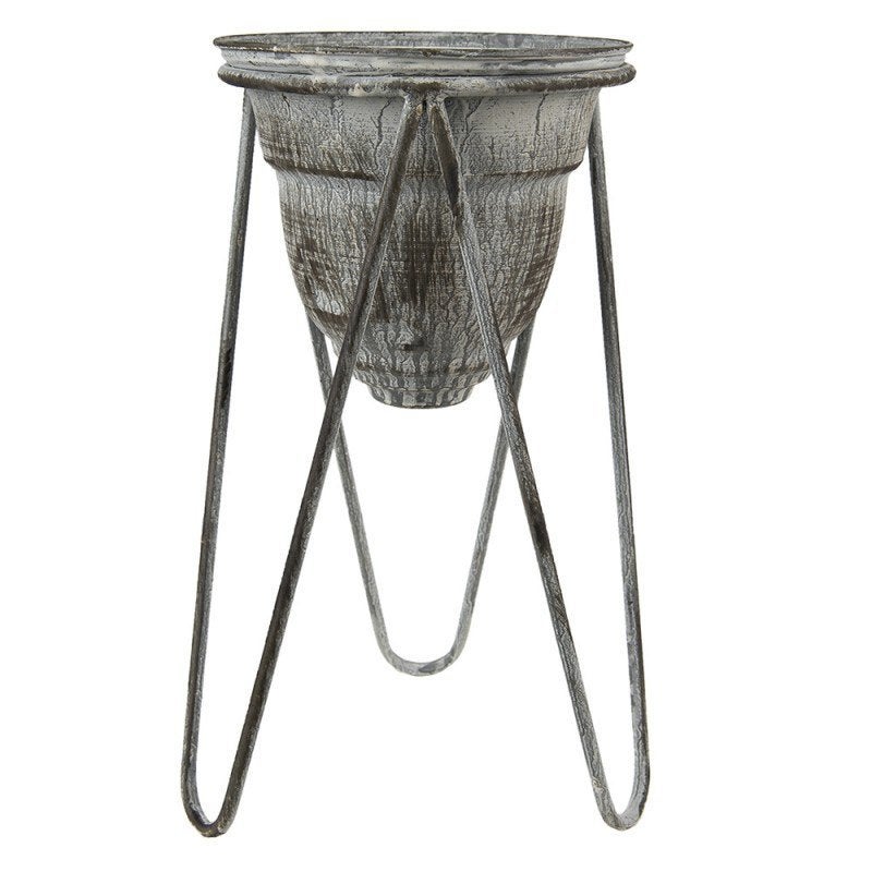 OPRUIMING - CLAYRE & EEF - METALEN POT - VAN 19,50 NU 9,50, Tuin en Terras, Bloempotten, Rond, Nieuw, Ophalen of Verzenden, Minder dan 25 cm