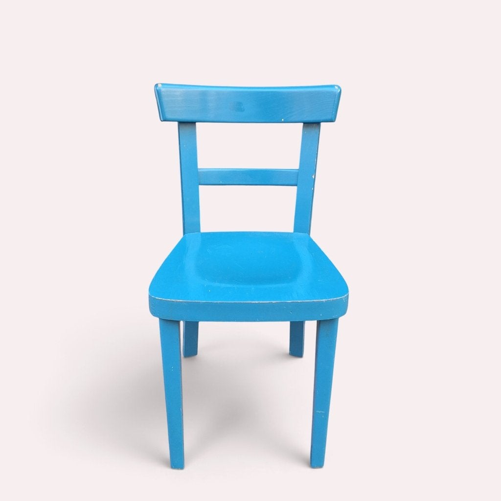 Vintage blauwe kinderstoel, Ophalen, Gebruikt, Onbekend@voorbeeld.com, Onbekend
