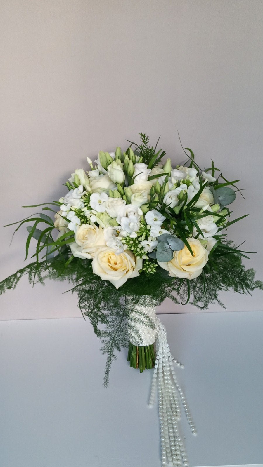 Prachtig bruidsboeket met bijpassende corsage, Ophalen of Verzenden, Nieuw, Wit, Accessoires