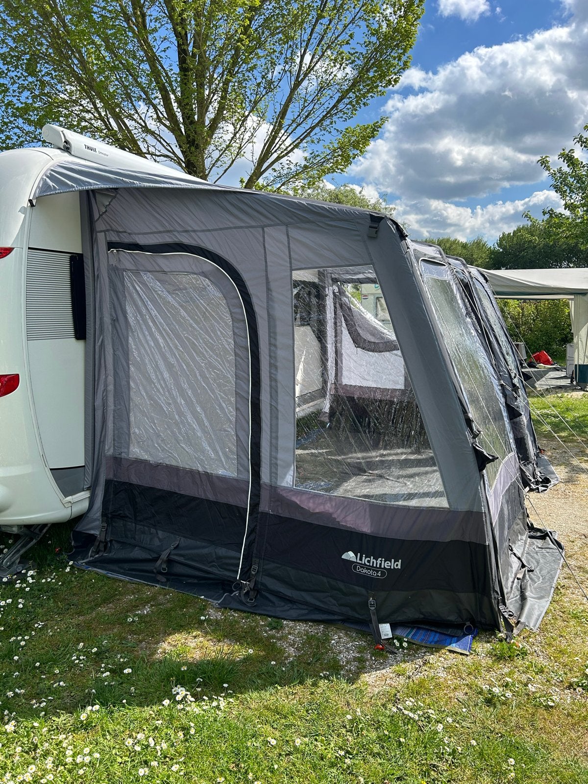 Lichfield odessy dokota 4 opblaasbare voortent, Caravans en Kamperen, Ophalen, Gebruikt, Polyester, Overige merken