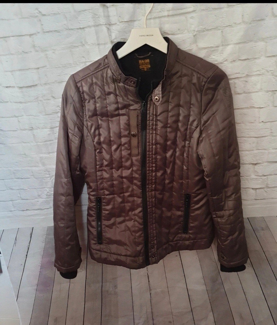 RAER gewatteerde jas bruin maat 42, Kleding | Dames, Bruin, Verzenden, Maat 42/44 (L), Zo goed als nieuw