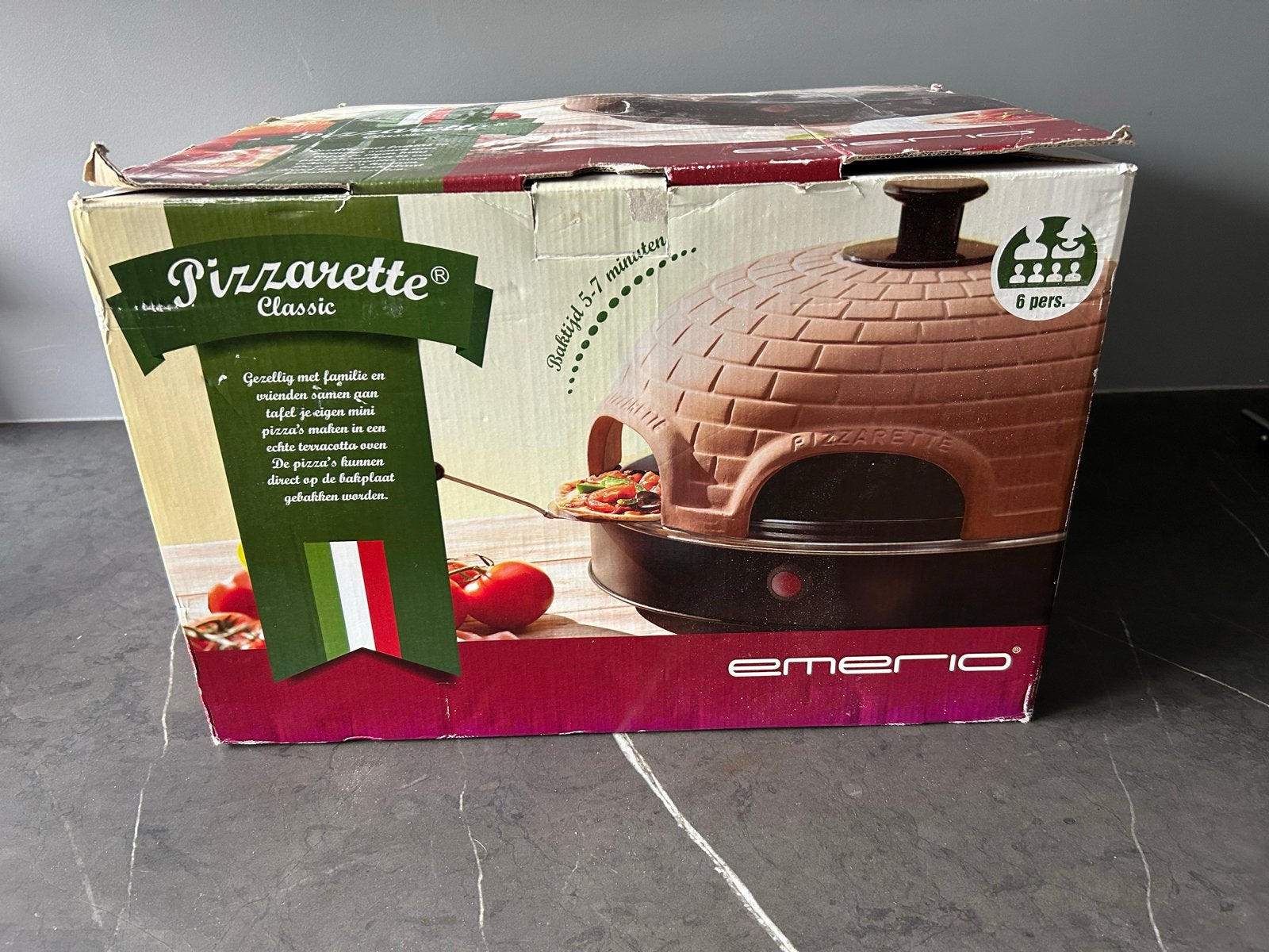 Emerio Pizzarette Classic - Pizzaoven voor 6 personen, Minder dan 45 cm, Pizzaoven, Ophalen of Verzenden, Gebruikt