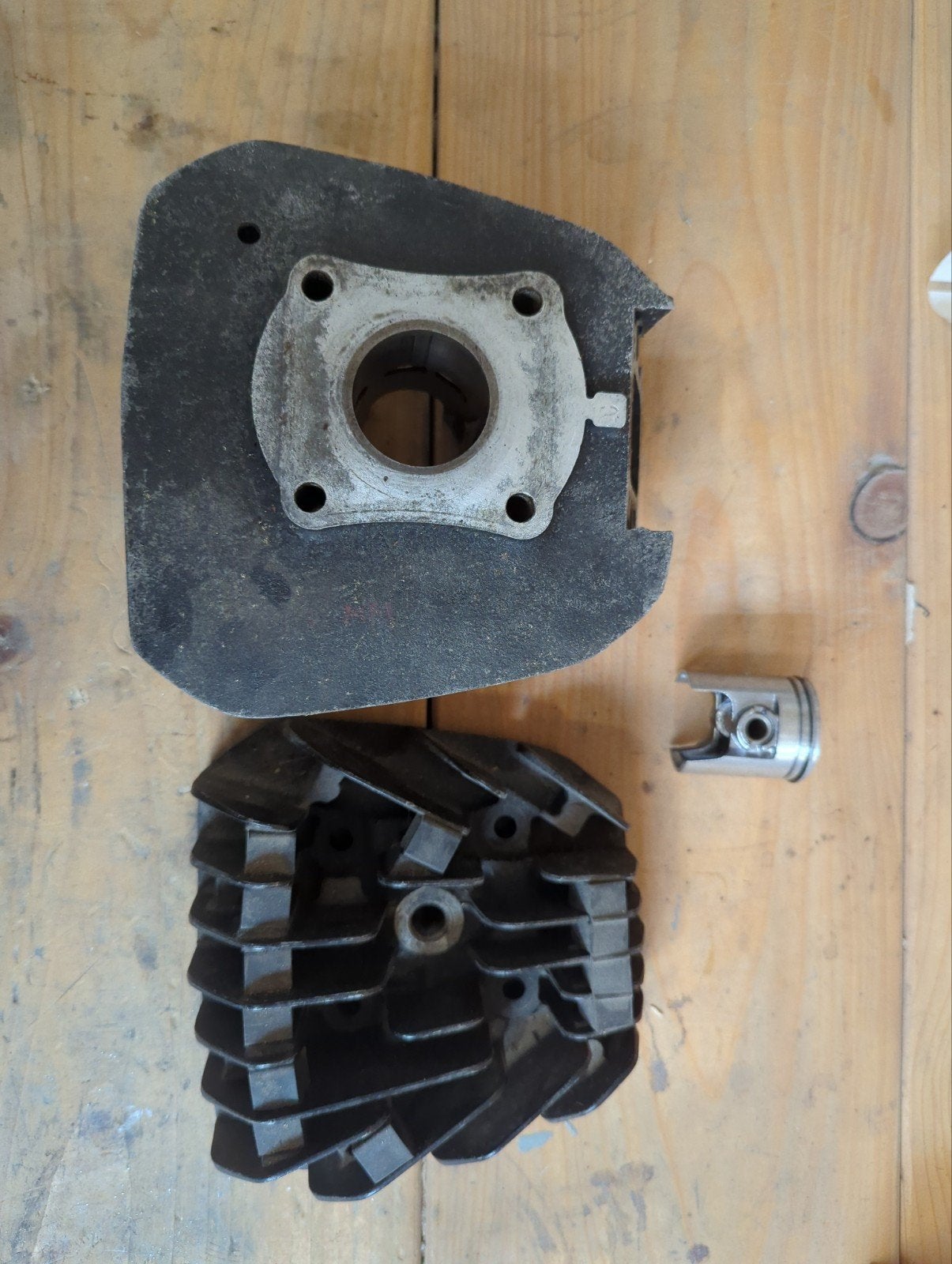 Kawasaki AR50 cilinder & NOS cilinderkop, Ophalen of Verzenden