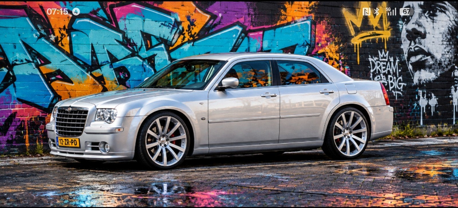 Chrysler 300C 2006 Grijs, Auto's, 1780 kg, Achterwielaandrijving, 120 €/maand, Leder