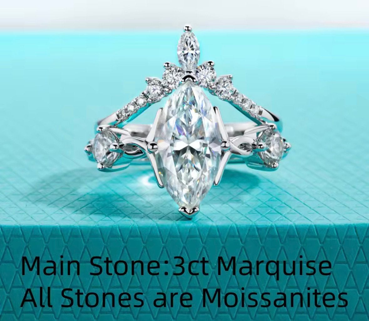 Prachtige zilveren ringen met 100% Moissanite, Sieraden, Tassen en Uiterlijk, Nieuw, Ophalen of Verzenden, 17 tot 18, Dame