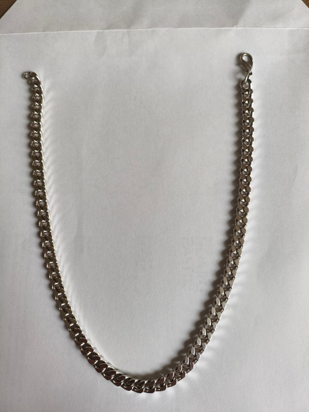 zilveren gourmet schakel ketting, Ophalen of Verzenden, Zo goed als nieuw, Zilver, Zilver