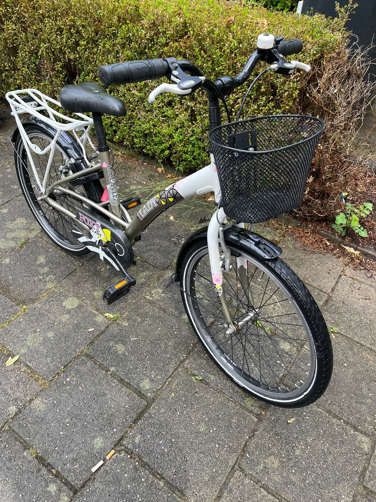 Loekie Foxy Lady kinderfiets met mandje, Overige merken, Gebruikt, Velgrem, Ophalen of Verzenden
