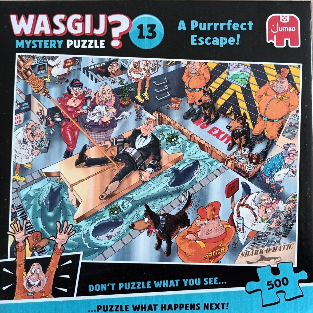 Wasgij Mystery legpuzzel De Perfecte Ontsnapping 500 stukjes, Ophalen of Verzenden, 500 t/m 1500 stukjes, Zo goed als nieuw, Legpuzzel
