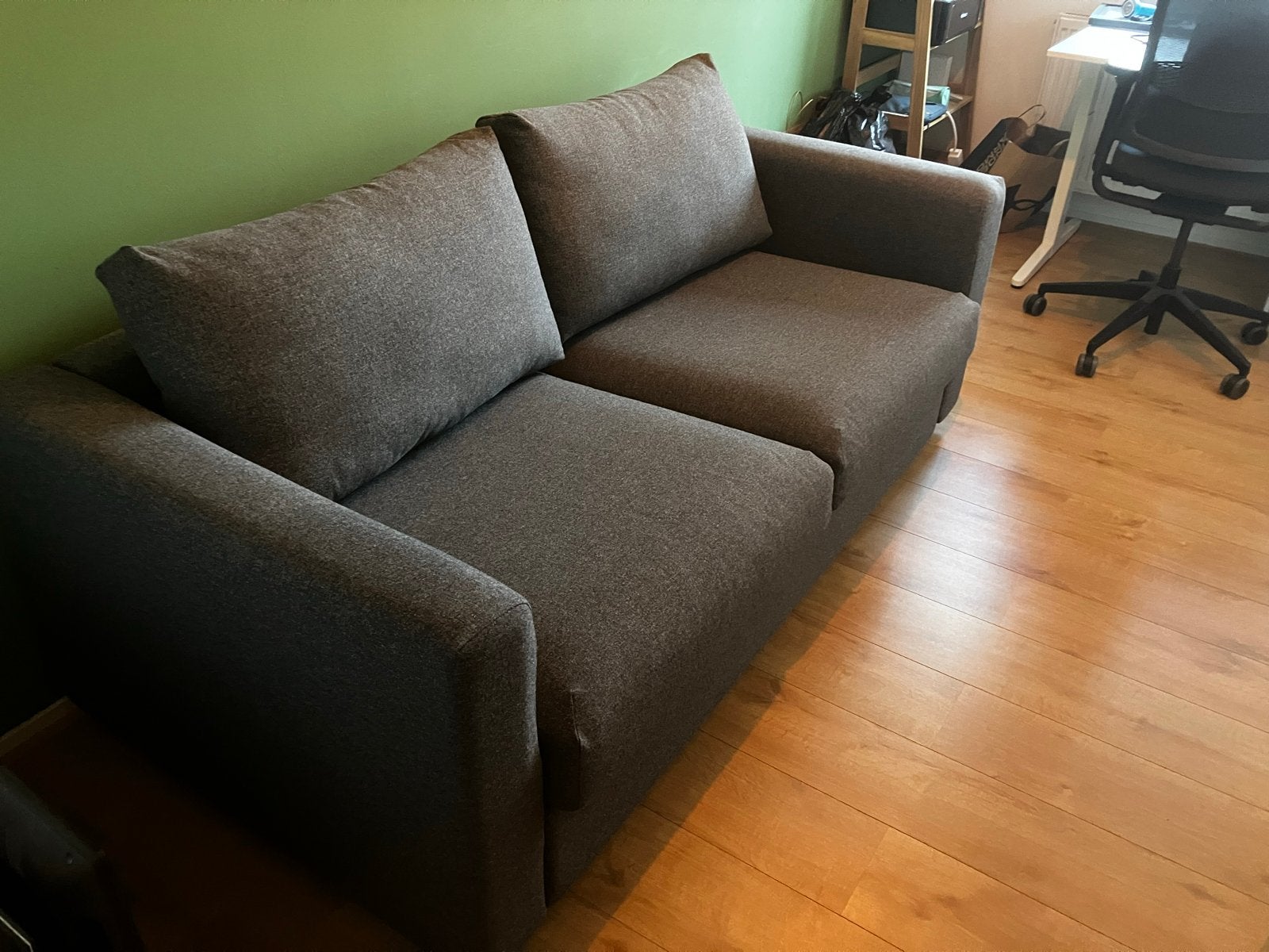 IKEA slaapbank - Grijs, 2-persoons, Ophalen, Gebruikt, Tweepersoons, Overige maten
