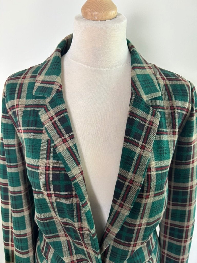 King Louie maat 44 Retro geruite blazer colbert 3635, Kleding | Dames, Maat 42/44 (L), Ophalen of Verzenden, Zo goed als nieuw