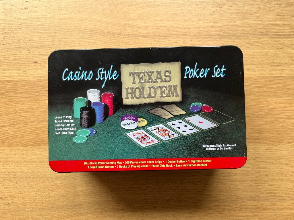 Texas Hold'em-pokerset in casinostijl, Ophalen of Verzenden, Gebruikt