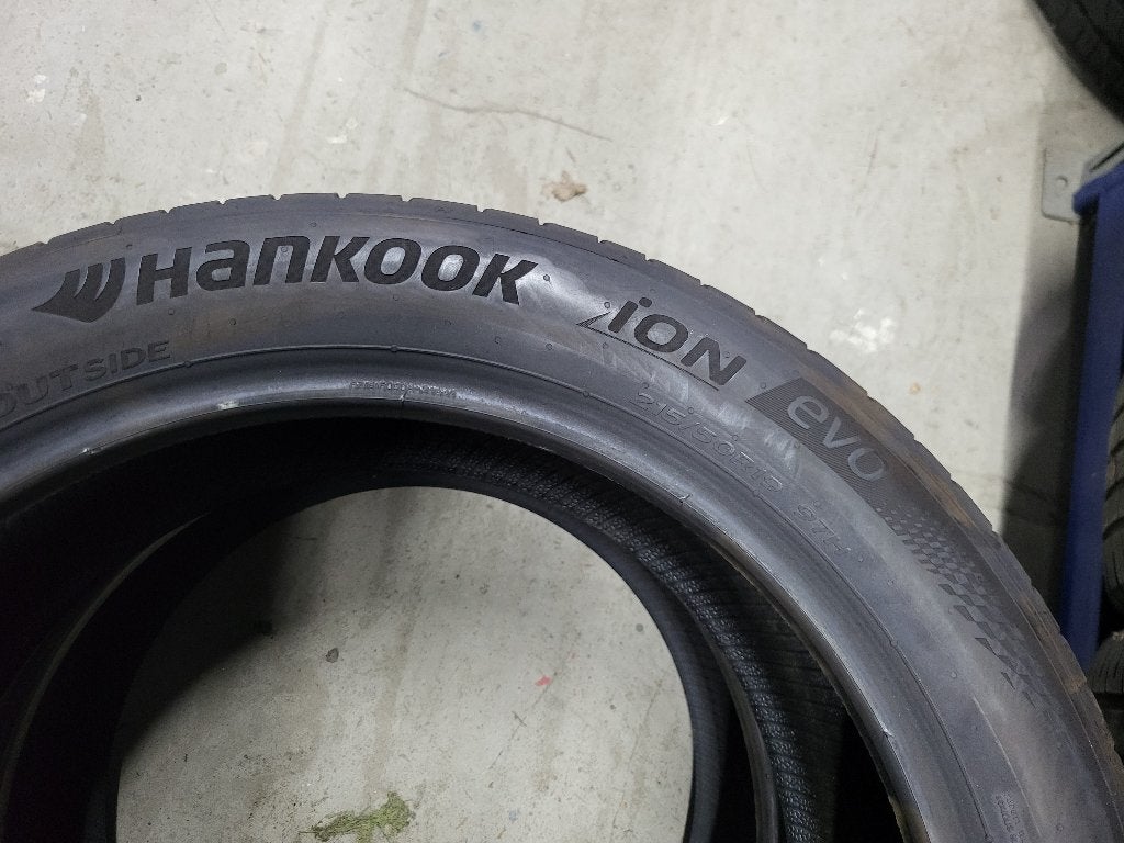 2 x 215/50/19 Hankook Ion Evo 6mm profiel 120,- Incl Montage, Auto-onderdelen, 19 inch, Hankook, Ophalen of Verzenden, Band(en)