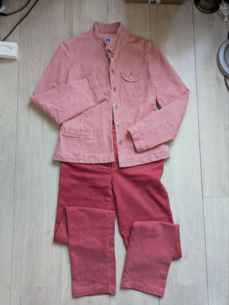 HS Jeans gestreepte jas met broek Peggy rosner, Ophalen of Verzenden, Zo goed als nieuw, Rood