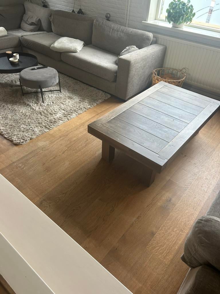 Te koop eiken eettafel 2.40 m en salontafel,, Huis en Inrichting, Tafels | Eettafels, Ophalen, Gebruikt, 100 tot 150 cm, Eikenhout