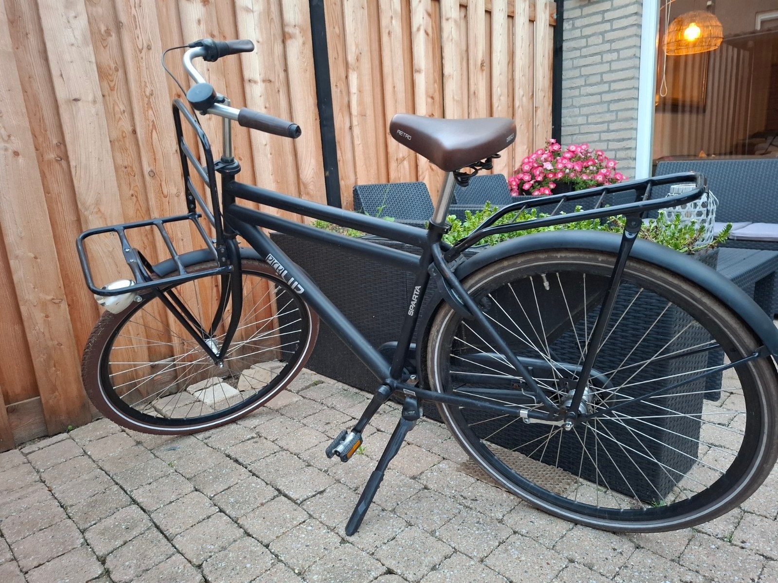 herenfiets, Terugtraprem, Sparta, Gebruikt, 49 tot 53 cm